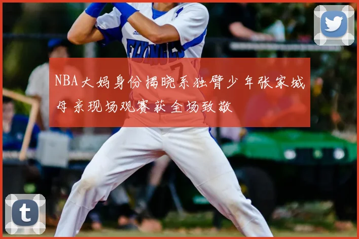 NBA大妈身份揭晓系独臂少年张家城母亲现场观赛获全场致敬