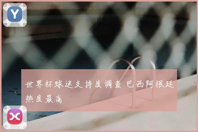 世界杯球迷支持度调查 巴西阿根廷热度最高